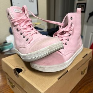 Dr. Martens Hackney Bubblegum Pink Canvas High Tops Boot Women’s Sz 8